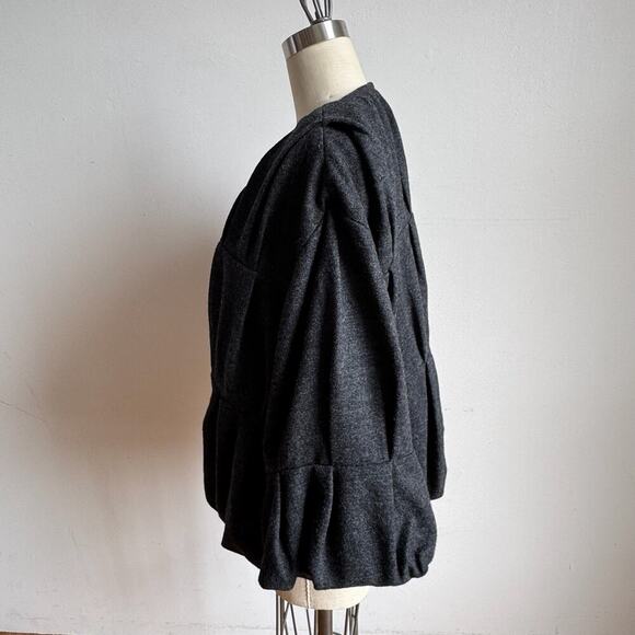 JARBO 100% Wool Ruffled Open Front Cardigan - Picture 8 of 11